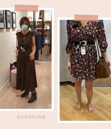 Essayage de tenues d'un relooking vestimentaire à Nantes avec Instants Précieux